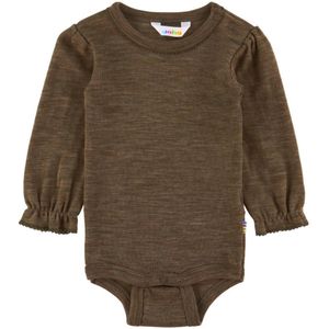 Joha Romper l/s - Wol/Zijde - Bruin Gevlekt - Joha - 50 - Romper L/S