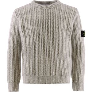 Stone Island Blouse - Wol/Viscose - Grijs Gevlekt - Stone Island - 8 jaar (128) - Shirts