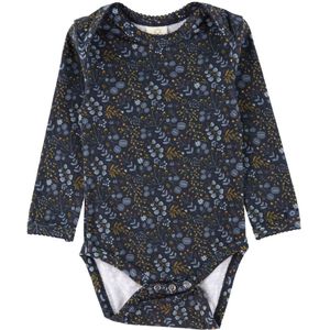 Smallstuff Romper l/s - Flower Nacht - Dark Blue - Smallstuff - 56 - Romper L/S