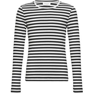 Rosemunde Blouse - Rib - Black White Stripe - Rosemunde - 8 jaar (128) - Shirts