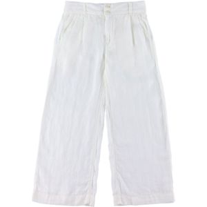 GANT Broek - Linnen - Breed - Wit - GANT - 9-10 jaar (134-140) - Broeken - Katoen