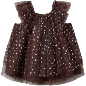 Sofie Schnoor Tule Jurk - BlossomSB - Bruin - Sofie Schnoor - 74 - Jurk