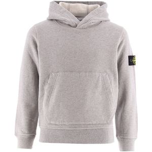 Stone Island Hoodie - Grijs Gevlekt - Stone Island - 8 jaar (128) - Hoodie