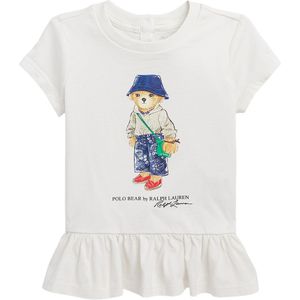 Polo Ralph Lauren T-Shirt - Sa - Grijs-wit m. Knuffel - Polo Ralph Lauren - 68 - T-Shirts