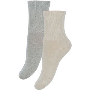 Minymo Sokken - 2-pack - Light Grey Melange - Minymo - 15/18 - Sokken