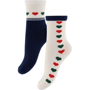 Konges Sløjd Sokken - 2-pack - Heart Mix - Konges Sløjd - 17/18 - Sokken