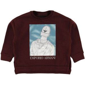 Emporio Armani Sweatshirt - Bordeaux m. Print - Emporio Armani - 4 jaar (104) - Sweatshirt
