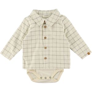 Lil' Atelier Hemdromper L/Æ - NbmRamos - Tortelduif m. Ruiten - Lil Atelier - 56 - Romper L/S