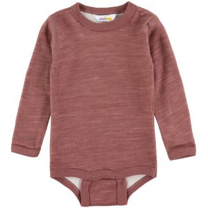 Joha Romper l/s - Wol/Bamboe - Donker Rose - Joha - 50 - Romper L/S