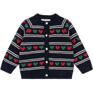 Konges Sløjd Cardigan - Wol/Polyamide - Belou - Heart - Konges Sløjd - 74 - Cardigan