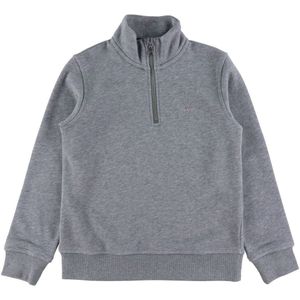 GANT Sweatshirt - Shield Halve ritssluiting - Houtskoolmelange - GANT - 13-14 jaar (158-164) - Sweatshirt