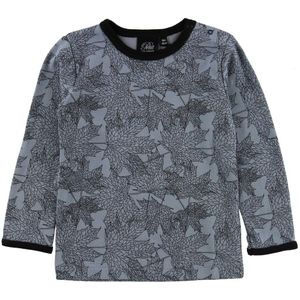 Petit by Sofie Schnoor Blouse - Wol/Katoen - Blauw m. Bladen - Sofie Schnoor - 62 - Shirts