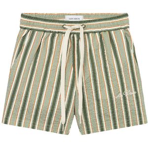 Les Deux Zwembroeken - Stan Stripe - Bieslook Green/Thais Curry - Les Deux - 158/164 - Badmode