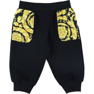 Versace Joggingbroek - Zwart m. Geel - Versace - 9-12 mnd - Joggingbroek