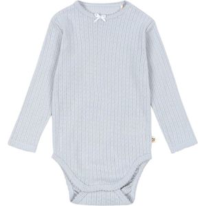 Konges Sløjd Romper l/s - Rib - Minnie - Grijs Dawn m. Pointelle - Konges Sløjd - 74 - Romper L/S