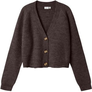 Name It Cardigan - Noos - Gebreid - NkfHolly - Seal Brown - Name It - 7-8 jaar (122-128) - Cardigan