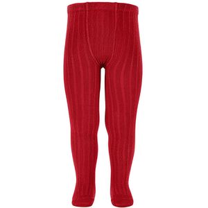 Condor Panty's - Rib - Rood fluweel - Condor - 0-3 mnd - Panty's