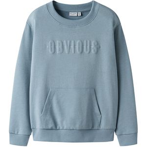 Name It Sweatshirt - NkmVanoa - Dusty Blue/Voor de hand liggend - Name It - 6 jaar (116) - Sweatshirt