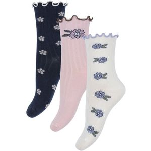 Name It Sokken - 3-pack - NmfOalia - Navy Blazer/Gepolijst Lila - Name It - 22/24 - Sokken