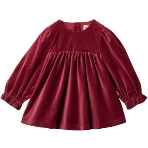 Wheat Jurk - Fluweel - Elvira - Ruby Rood - Wheat - 74 - Jurk