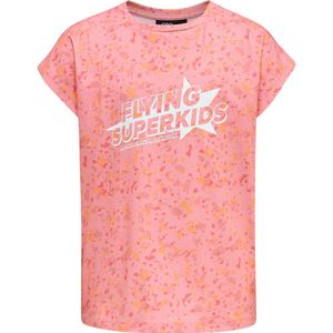 Hummel T-Shirt - HmlFlying Diez - Roze/Wit - Hummel - 4 jaar (104) - T-Shirts