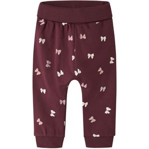 Name It Joggingbroek - NbfVimone - Burgundy/Bow - Name It - 1 jaar (80) - Joggingbroek
