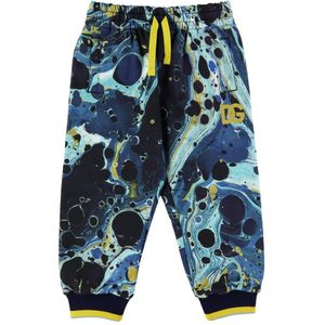Dolce & Gabbana Joggingbroek - Prachtig - Blauw Marmer - Dolce & Gabbana - 3 jaar (98) - Joggingbroek