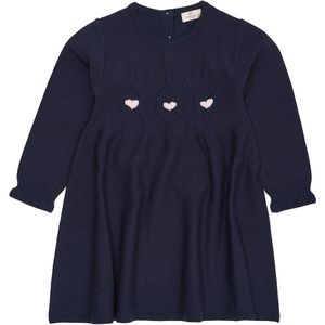 Copenhagen Colors Jurk - Wol - Gebreid - Merino Heats - Navy - Copenhagen Colors - 1½ jaar (86) - Jurk