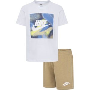 Nike Shorts Set - T-Shirt/Shorts - Parachutespringen Beige - Nike - 3 jaar (98) - Shorts