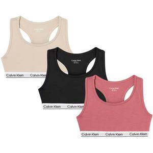 Calvin Klein Tops - 3-pack - Brandied Apricot/Witkop Grijs/Zwart - Calvin Klein - 8-10 jaar (128-140) - Ondergoed