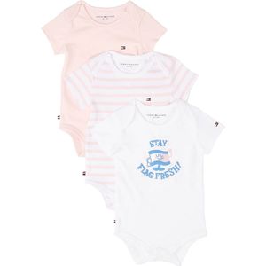 Tommy Hilfiger - Cadeaubox - Romper - Kostbaar Roze - 3-pack