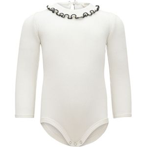 Minimalisma Romper l/s - Rib - Zijde/Katoen - Beauty - Cream - Minimalisma - 0-6 mnd - Romper L/S