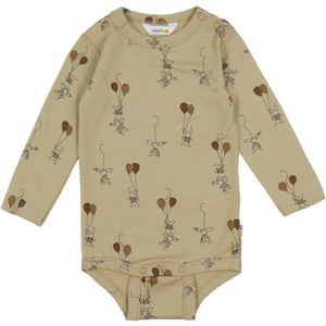 Joha Romper l/s - Wol - Beige m. Konijnen - Joha - 50 - Romper L/S