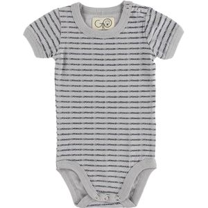 Gro Romper s/s - Albi - Light Grey - Gro - 62 - Romper S/S