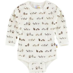 Joha Romper - l/s - Crème m. Dieren - Joha - 50 - Romper L/S