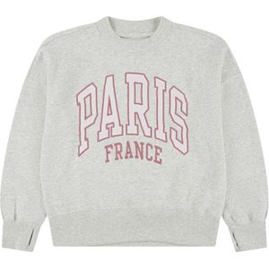Abercrombie & Fitch Sweatshirt - Lichtgrijs Gevlekt m. Roze - Abercrombie & Fitch - 15-16 jaar (170-176) - Sweatshirt