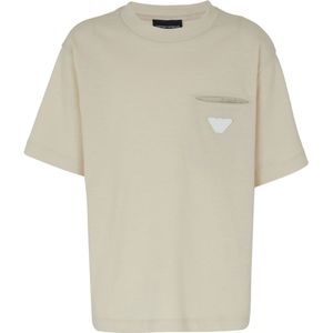 Emporio Armani T-Shirt - Zandschelp - Emporio Armani - 16 jaar (176) - T-Shirts