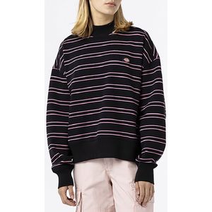 Dickies Sweatshirt - Westover - Zwart/Roze Gestreept - Dickies - XXS - Xtra Xtra Small - Sweatshirt