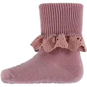 GoBabyGo Sokken - Anti-Slip - Wol - Woodrose m. Kant - GoBabyGo - 17/19 - Sokken