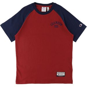 Champion Fashion T-Shirt - Rood/Navy - Champion - 16-18 jaar (176-188) - T-Shirts