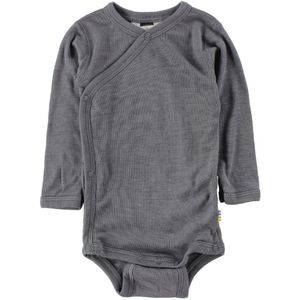 Joha Wikkelromper l/s - Wol/Zijde - Donkergrijs - Joha - 50 - Romper L/S