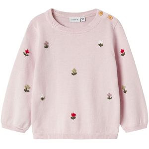 Name It Blouse - Gebreid - NbfFaflow - Light Lilac m. Bloemen - Name It - 62 - Shirts