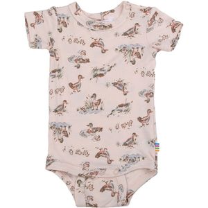 Joha Romper k/æ - Bamboe - Roze m. Eenden - Joha - 50 - Romper S/S