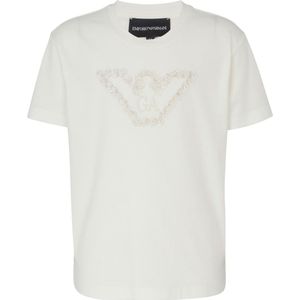 Emporio Armani T-Shirt - Off White m. Logo - Emporio Armani - 6 jaar (116) - T-Shirts