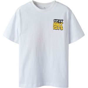 Name It T-Shirt - NkmKillian - Bright White/Straat Art - Name It - 9-10 jaar (134-140) - T-Shirts