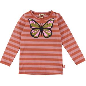 DYR-Cph Blouse - Dyrroar Aob/Strepen - Antiek Rose/Zweeds rood - DYR - 2 jaar (92) - Shirts