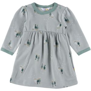 Joha Jurk - Wol/Katoen - Dusty Groen m. Ganzen - Joha - 60 - Jurk