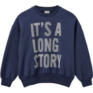 Sofie Schnoor Sweatshirt - Dark Navy m. Print - Sofie Schnoor - 12 jaar (152) - Sweatshirt
