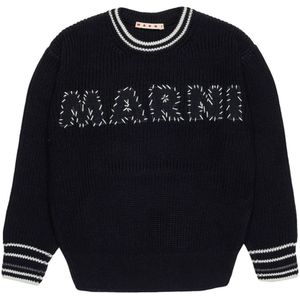 Marni Blouse - Gebreid - Zwart m. Wit - Marni - 10 jaar (140) - Shirts