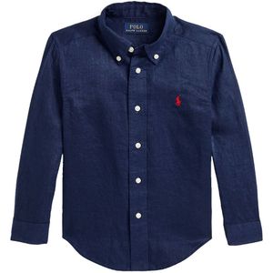 Polo Ralph Lauren Overhemd - Linnen - Navy - Polo Ralph Lauren - 7 jaar (122) - Overhemd